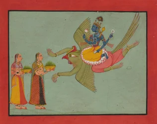 Vishnu auf seinem Fahrzeug Garuda